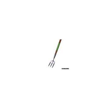 Stainless Steel Fork with Long Ash Wood Handle