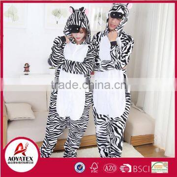 Super soft flannel fleece adult onesie footed animal pajama bathrobe with hooded