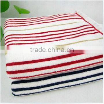 100% cototn two color striped hand towels gym towels