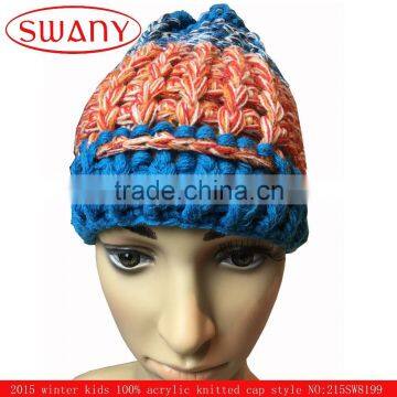 2015 fashion bright colored caps, kids girls boys ladies knit cap