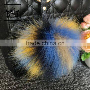 Decoration Accessories Fur Pom Keychain Manufacturers Faux Fox Fur Ball