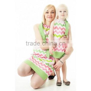 mother and daughter matching dresses strip adult girls frock