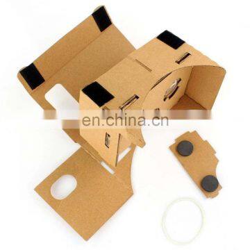 hot sales Cardboard 3D VR Virtual Reality Google Headset Movie Games Glasses for Phones VR004