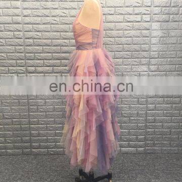 Real Pictures Colorful Tulle Ruffle Bridesmaid Dress 2017 photo-3