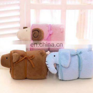 Cute stuffed elephant shape plush blanket for baby