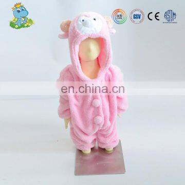 2016 wholesale cheap soft warm pink sheep baby romper