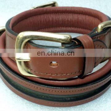 LEATHER DOG COLLAR WITH EMPTY CHANNEL