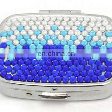 2014 New Supply Metal pill box wholsale decorative pill box crystal pill box