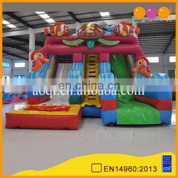 PVC material and slide type home and mall used commercial giant inflatable water slide for kids