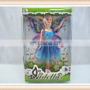 plastic bearty girl doll toy, garden fairy doll toy