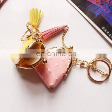 Color PU Creative Leather Small Wallet Keychain Bags Ornaments Tasseldecoration photo-3