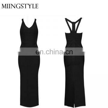 Newest halter backless Bandage Dress Fashion Sexy long maxi dress rayon