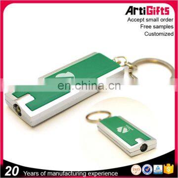 Wholesale cheap metal keychain with led light