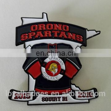 Custom metal sports trading pins with spinner