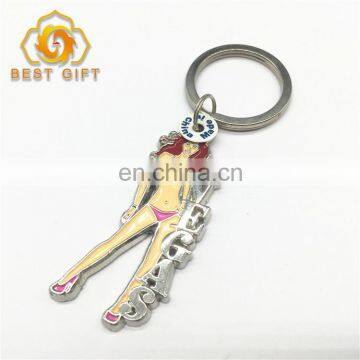 Sex Girl Plating Custom Color Zinc Alloy Keychain For Gift photo-3