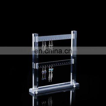 Perspex Clear Acrylic Drop Earring Display Rack Jewelry showing shelf