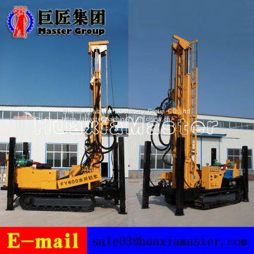 Water well drilling machine powered by compressor, tracked large diameter pneumatic drilling machine