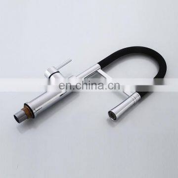High Technology Polishing Plated Flexible Hose Pull Out Kitchen Mixer Faucet photo-5