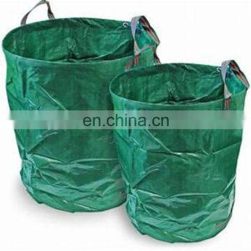 Foldable Garden Waste Leaf Bucket Pop Up Gardening Bag with Zip Closed Lid Garden Trash Tin