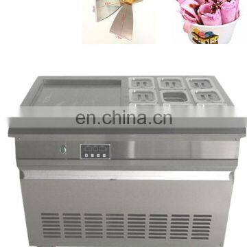 Best selling Thailand square pan ice cream roll machine, fried ice cream roll machine