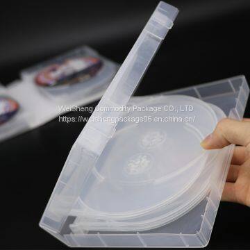 WEISHEGN 10-Discs Standard DVD/CD-ROM Box Case PP DVD Duplicator Case Storage DVD Cases Transparent With Flim 35mm photo-2