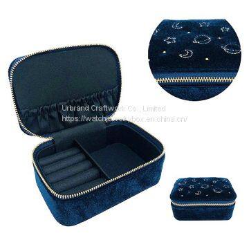 Jewelry Box Velvet Star Moon Jewelry Box Earrings Ring Necklace Multifunctional Storage Box