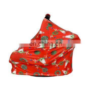 Christmas Patterns Baby Car Seat Cover/mother Breastfeeding Cover Nursing Cover Multi Use Infinity Stretchy Shawl photo-2
