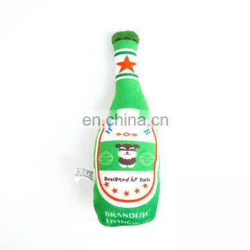 Custom Pet Plush Toy Beer Vodka Bottle Squeaker Dog Chew Toy Beer photo-2