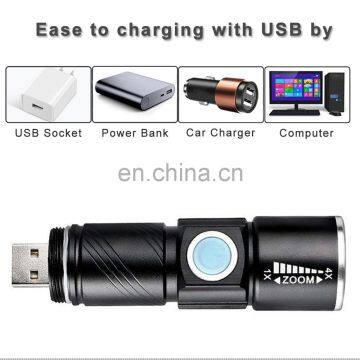 Mini USB Rechargeable Bike Bicycle LED Flashlight Waterproof photo-5
