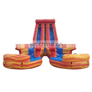 Dual Lane Inflatable Fire and Ice Water Slide Commercial