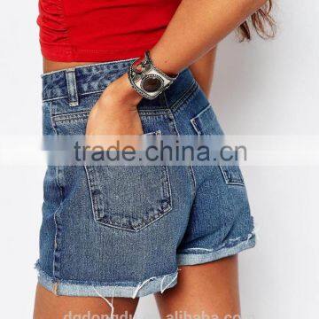 New Arrival High Waisted Blue Hot Short Sexy Tight Jeans Pants photo-3