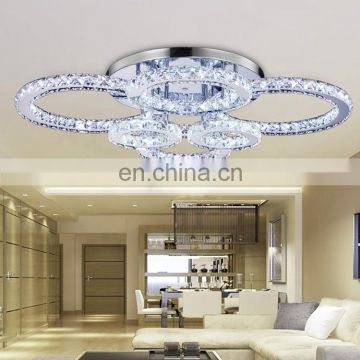 LED Modern K9 Clear Crystal Ceiling Light Pendant Lampe Chandelier Lighting