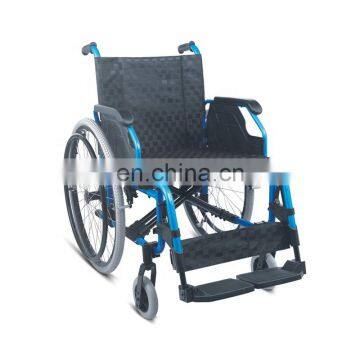 Flexible adult aluminum manual folding mobility wheelchair