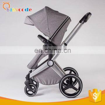 Luxury 3 in 1 Leather Bar 0-36 Months Baby Strollers With Carseat photo-6