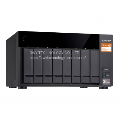 QNAP TS-832X-8G High-Performance 8-Bay 64-bit NAS Built-in 2 x 10GbE (SFP+) Network, Hardware Encryption, Quad Core 1.7GHz, 8GB RAM, 2 x 1GbE