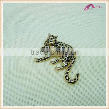 Wholesale Cheap Enamel Gold Leopard Animal Brooches