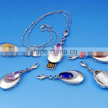 OEM Diamond Jewelry USB Flash Drive with Key Chain