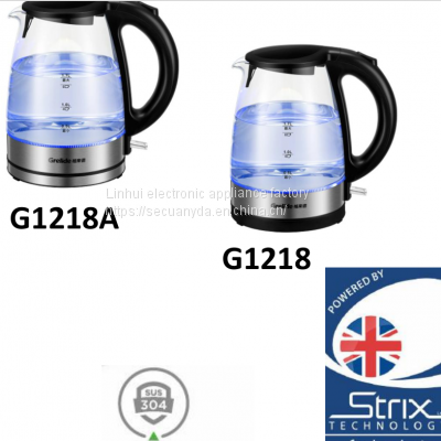Hote Sale 2022 Newest Stainless Steel Food Grate 304 1.7L Electric Glass Kettle/electric Glass Jug（SKYPE:lifuli123）