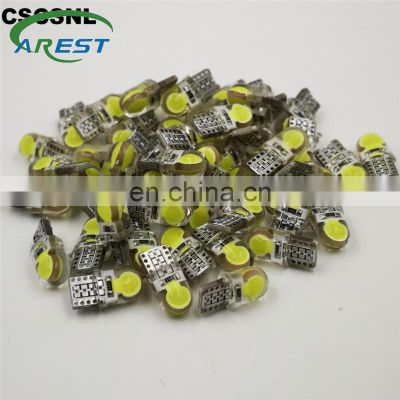 Carest  50pcs Auto T10 Led Cold White 194 W5W LED 168 COB Silica Car Super Bright Turn Side License Plate Light Lamp Bulb DC 12V