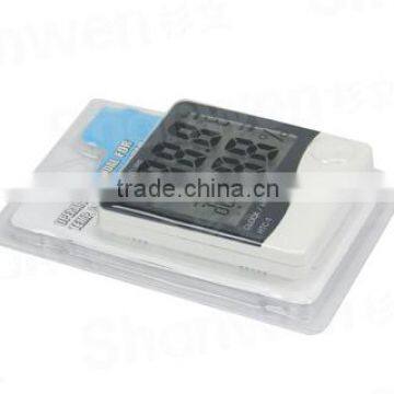 Digital LCD Thermometer Hygrometer Temp Humidity CLOCK ,temperature Humidity Clock, Wall Clock Thermometer Hygrometer photo-5