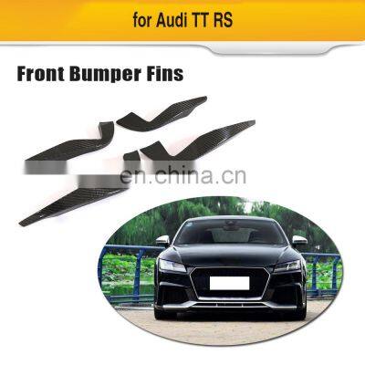 Carbon Fiber Front Bumper Fins for Audi TT RS 2016-2018