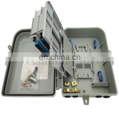 Ftth 8Core Fiber Terminal Box with plc PC ABS Gray 1*8 Fiber Distribution Box