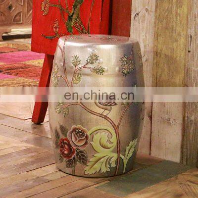 Gold and Silver Furniture Modern Ceramic Garden Chair Sculpture photo-3