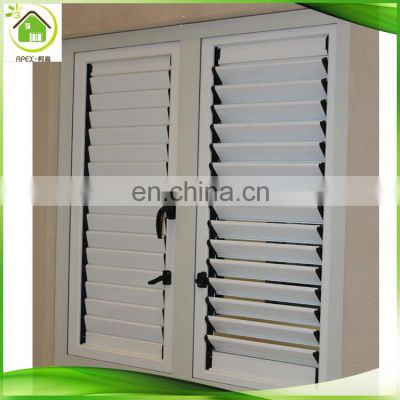 removable louver wood aluminum cladding louvered window