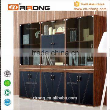 Deluxe leather decorative executive woode side cabinets design