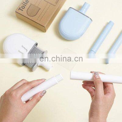 Customized Environmentally Eco New Plastic Inside Cleaner Wall Mounted Silicone Toilet Brush Holder photo-5