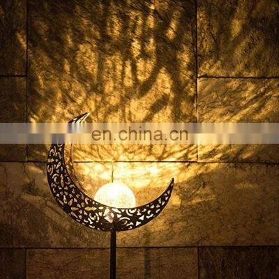 Moon Sun Flame Shaped Solar Pile Light Outdoor IP65 Waterproof Lawn Garden Decoration Lawn Light
