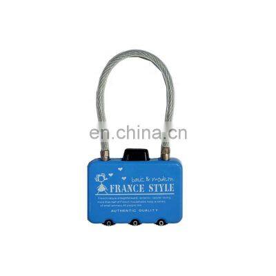 Hot Selling High Quality  Multi Color zinc alloy 3 Digit combination lock luggage padlock