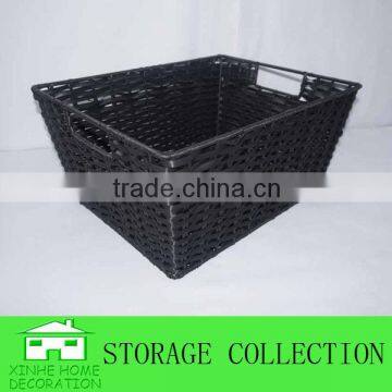 high quality rectangular poly rattan basket