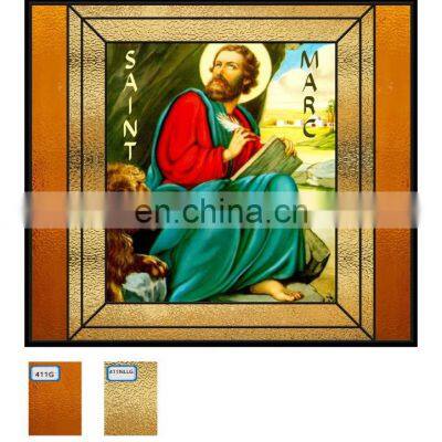 Custom Made Variety Boutique Cathedral Clear Art Architectural Tifany Stained Glass Sheets Church Pulpit Glass photo-2